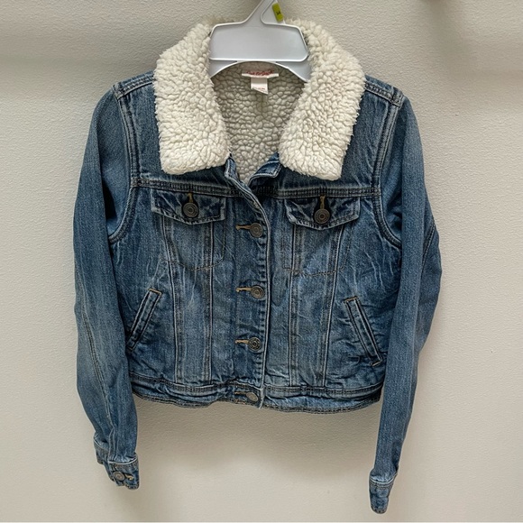 Cat & Jack Sherpa Lined Denim Jacket - Picture 1 of 11